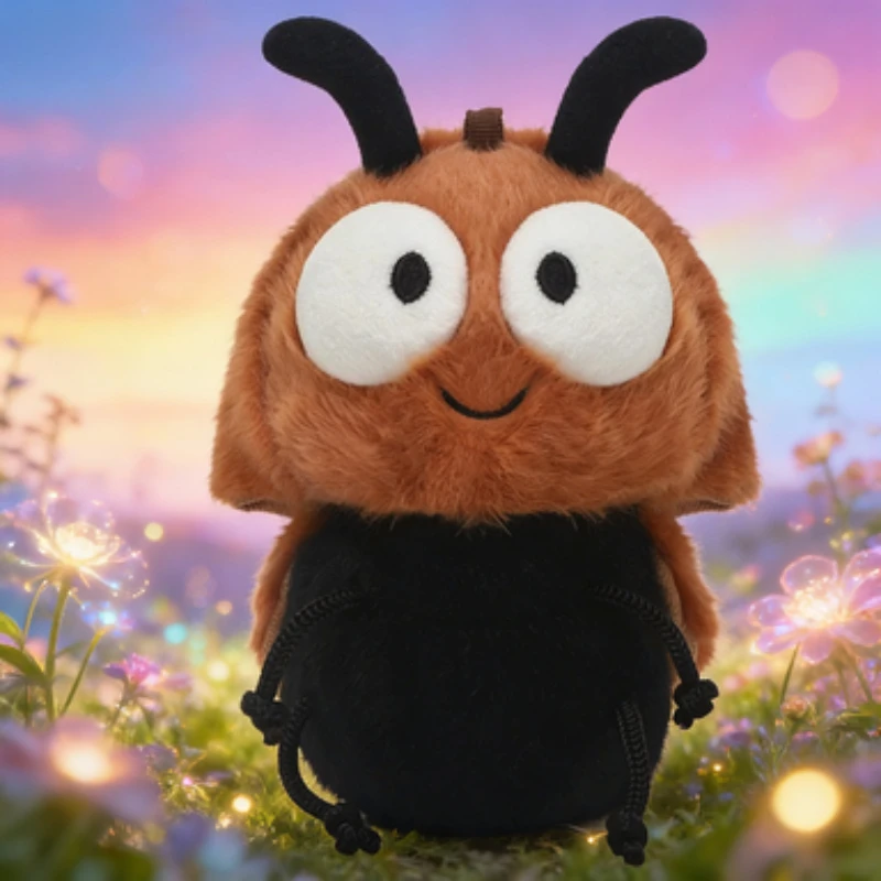 

Плюшевая игрушка Журавушка Zhuoqu, милая красно-черная игрушка-насекомое в горошек, мягкая кукла-насекомое для детских игр, обучения и декора в стиле природы