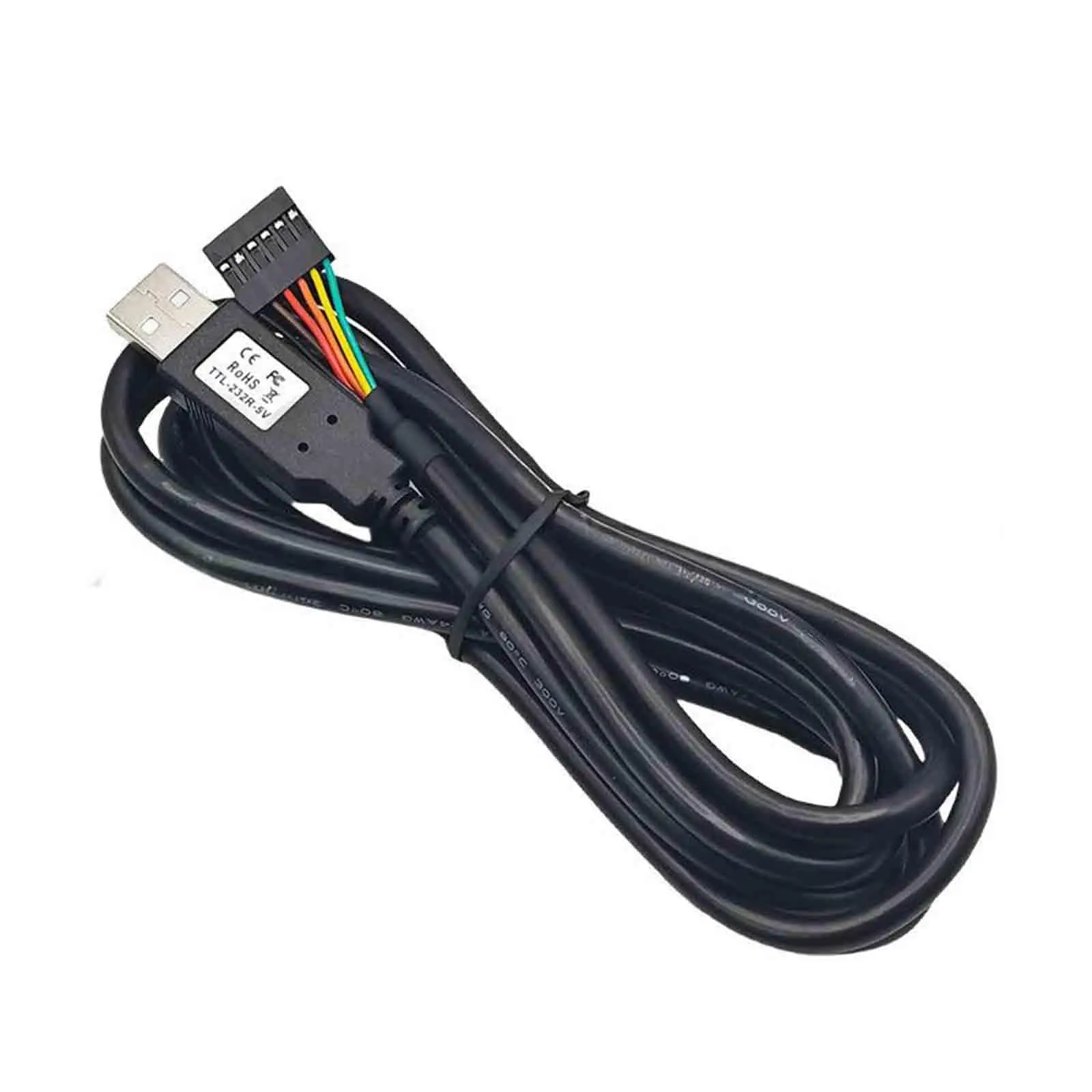 TTL-232R-5V Serial UART Conversion Cable with FT232RQ Chip 5V Level 6Pin 2.54MM Rubber Shell Terminal 1.8Meter