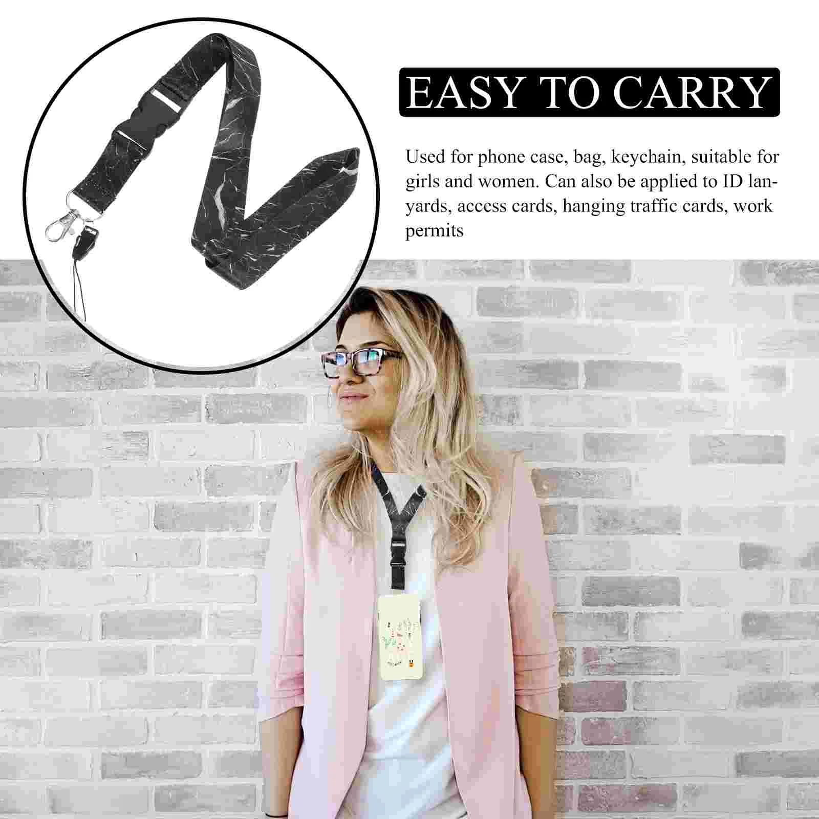 2 Pcs Flat Lanyard with Swivel Hook Suspend Hanging Ropes for Cellphone Decorative