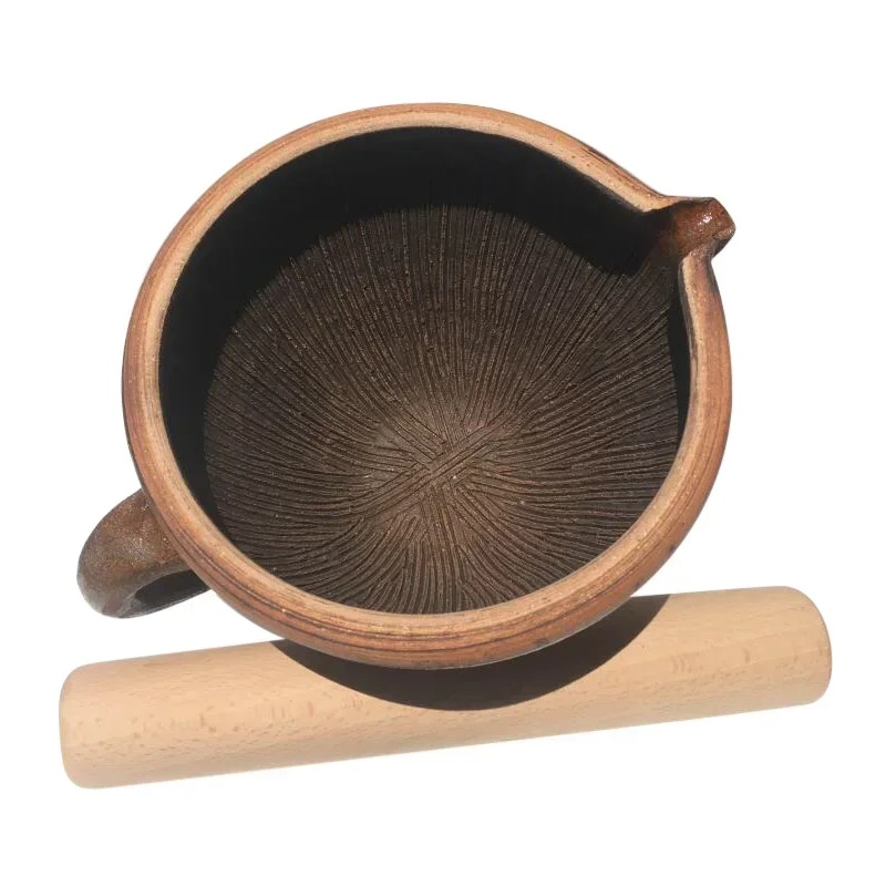 

Old-Fashioned Mortar Pepper Rice Cereal Tea Bowl Handmade Traditional Chinese Medicine Grinder Household Garlic Masher