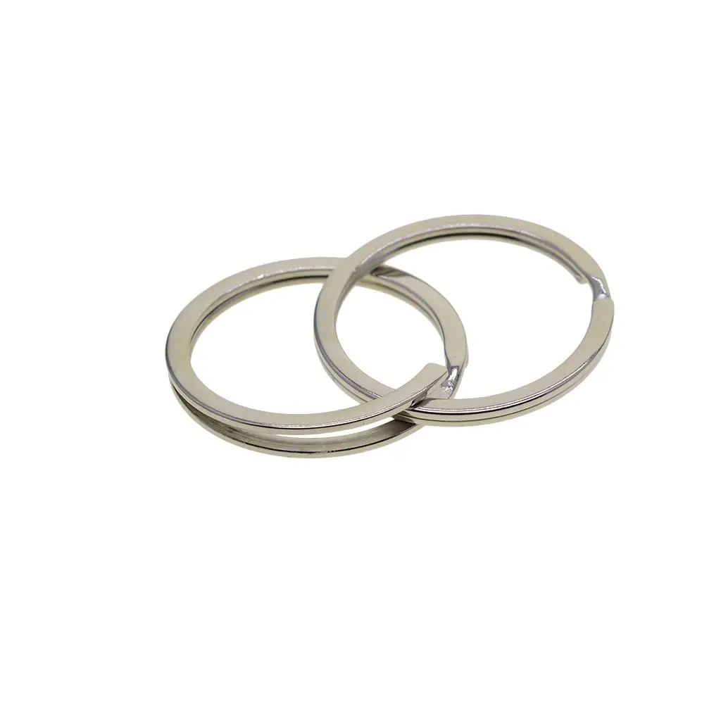 Flat Split Key Rings 20mm Metal Loop Findings for Keyring Making and Craft Project Supplies