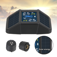 With 2 External Sensors USB Solar Charging Motorcycle TPMS Motor Tire Pressure Tyre Temperature Monitoring Alarm System