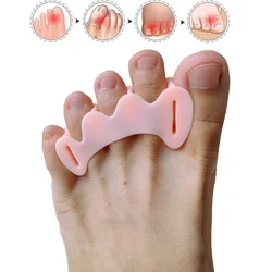 2Pcs=1Pair Toe Spreader Finger Separator Valgus Corrector Thumb Correction Straightener Foot Care Orthopedic Hard Silicone