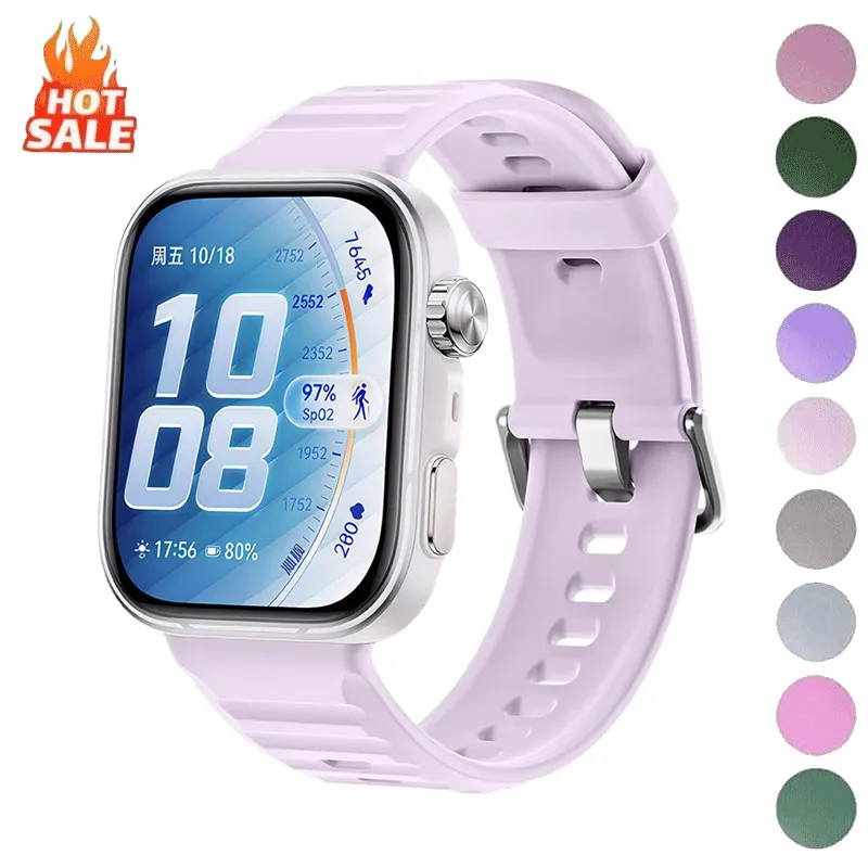 Silicone Band for Huawei Watch Fit3 Fit4 Fit4Pro Fit 5 Fit5pro Quick-Release Design Waterproof Sweatproof Band