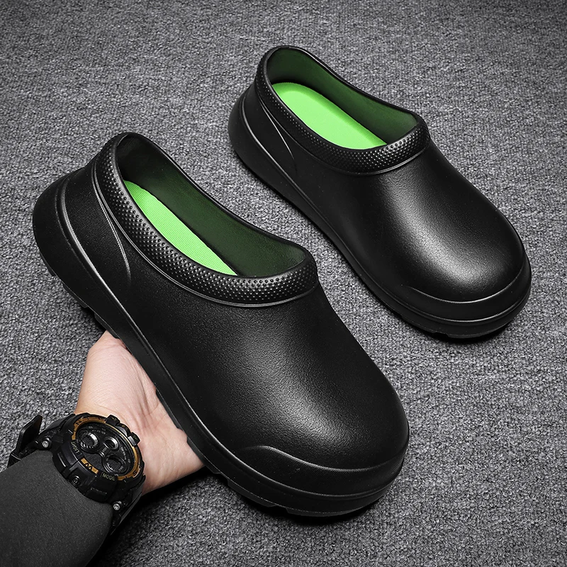 

Mens Sandals Oilproof Waterproof Nurse Chef Shoes Summer Slippers Breathable Beach Shoes Couples Lightweight Casual Garden Shoes