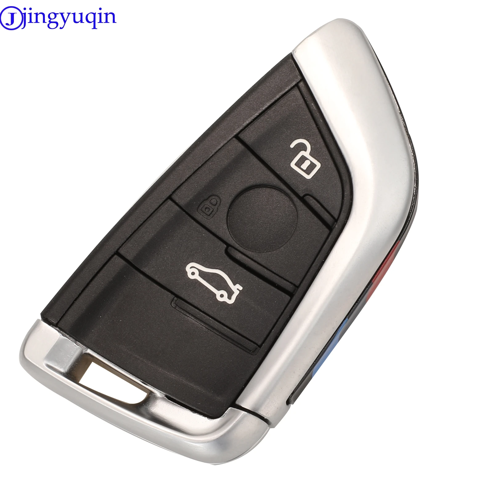 Jingyuqin-Clé télécommande de voiture à 3/4 boutons, pour BMW F CAS4 5 7 série X5 X6 2014 2015 2016, avec insert