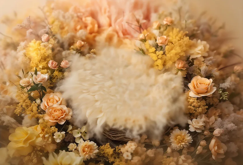 Mehofond-Fondo de fotografía Retro con flores de colores para recién nacido, decoración de retrato para fiesta de cumpleaños, estudio fotográfico