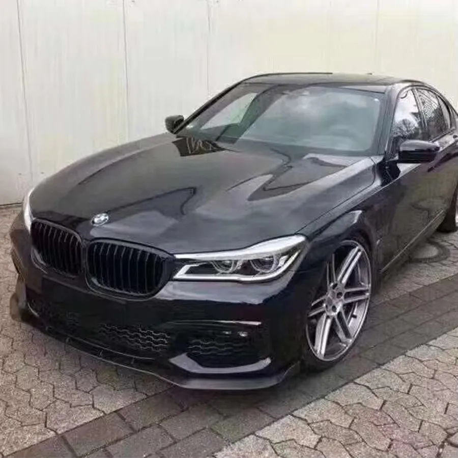 For BMW 7 Series M760 G11 G12 2016-2019 Carbon Fiber Front lipCar Front Bumper Diverter Spoiler Diffuser chin body kit