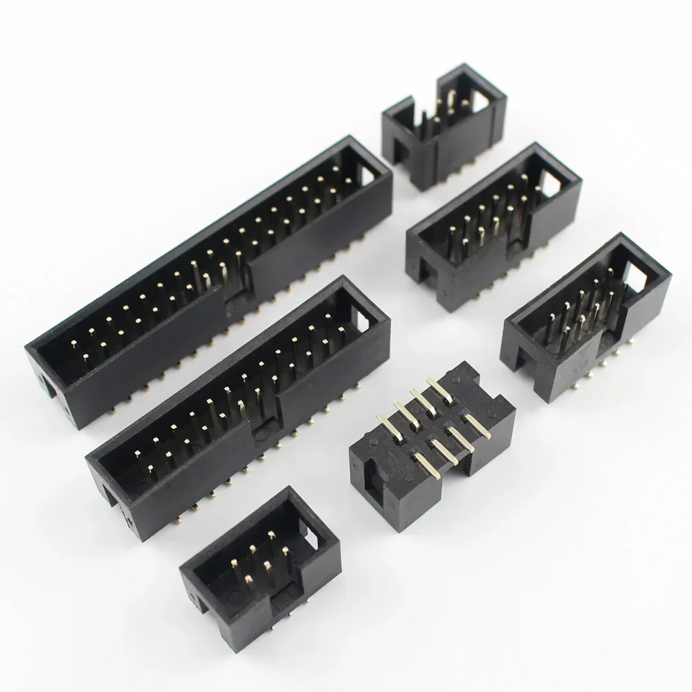 50pcs 2.54mm Pitch SMT DC3 Male Connector 6 8 10 12 14 16 20 24 26 30 34 40 Pin Box Header IDC Socket 6P 8P 10P 12P 16P 20P 40P