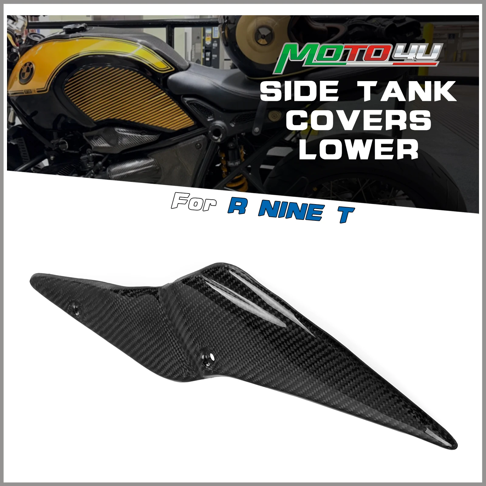 

Carbon Fiber 1PC Side Tank Covers Lower Panel Fairings Gloss Motorcycle Decoration cover For BMW R NINE T Rninet R 9t
