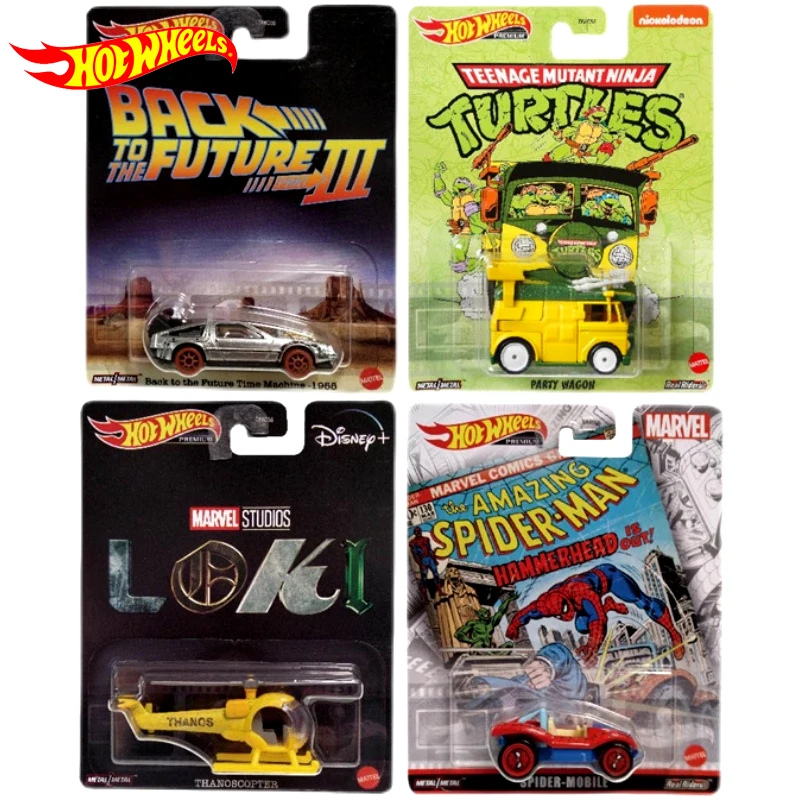 Original Hot Wheels Premium Auto Retro Unterhaltung Diecast 1/64 Fahrzeug Zurück In Die Zukunft Batmobil Rugrats Reptar Spielzeug für Jungen