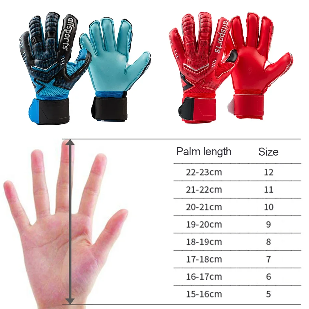 Kids Unisex Professional Soccer Goalkeeper Gloves 4mm Latex With Finger Protection Adults Football Goalie Gloves Protector