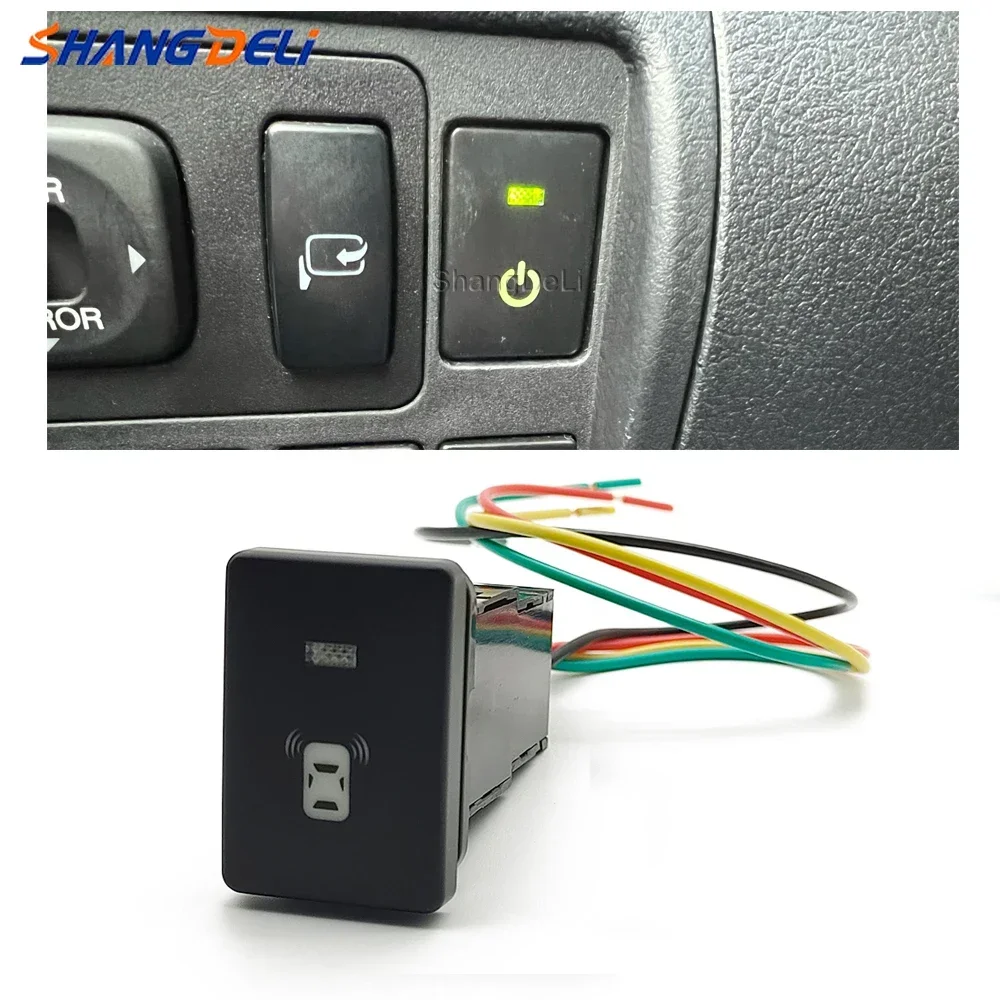 1 Pc Car LED Light Parking Radar On Off Switch Sensor Button For Toyota Hilux Fortuner Land Cruiser Lc200 2017-2022 Accessories