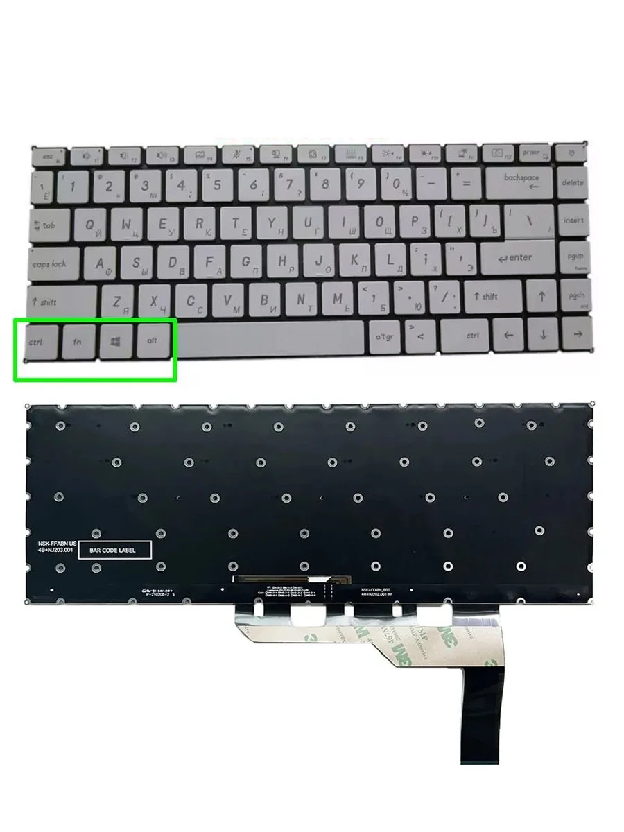 

XIN-Russian-IT Backlit Laptop Keyboard For MSI Prestige 14 A10M A10SC A10RB MS-14C1 Modern 15 A10 A10M A10RB MS-1551 A10M-450US