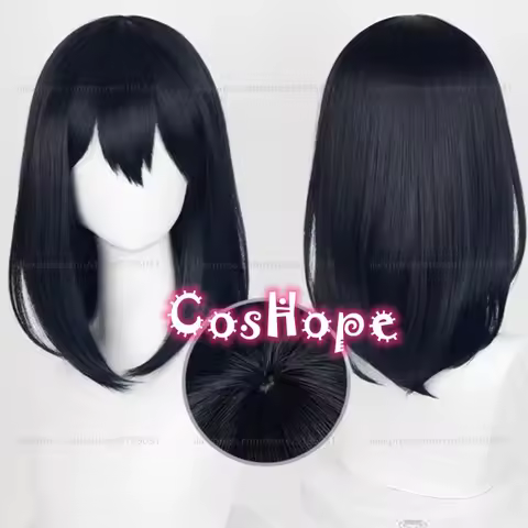 Haikyuu Shimizu Kiyoko Cosplay Wig 46cm Short Black Blue Wig Cosplay Anime Cosplay Wigs Heat Resistant Synthetic Wigs