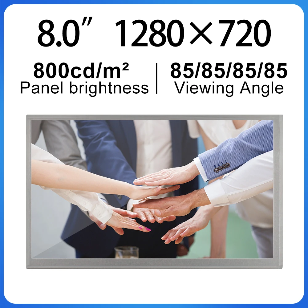 

8 Inch 1280x720 Original LCD Display Contrast 900 : 1 Screen Module 30 Pins LCD Panel AV080HDM-N19