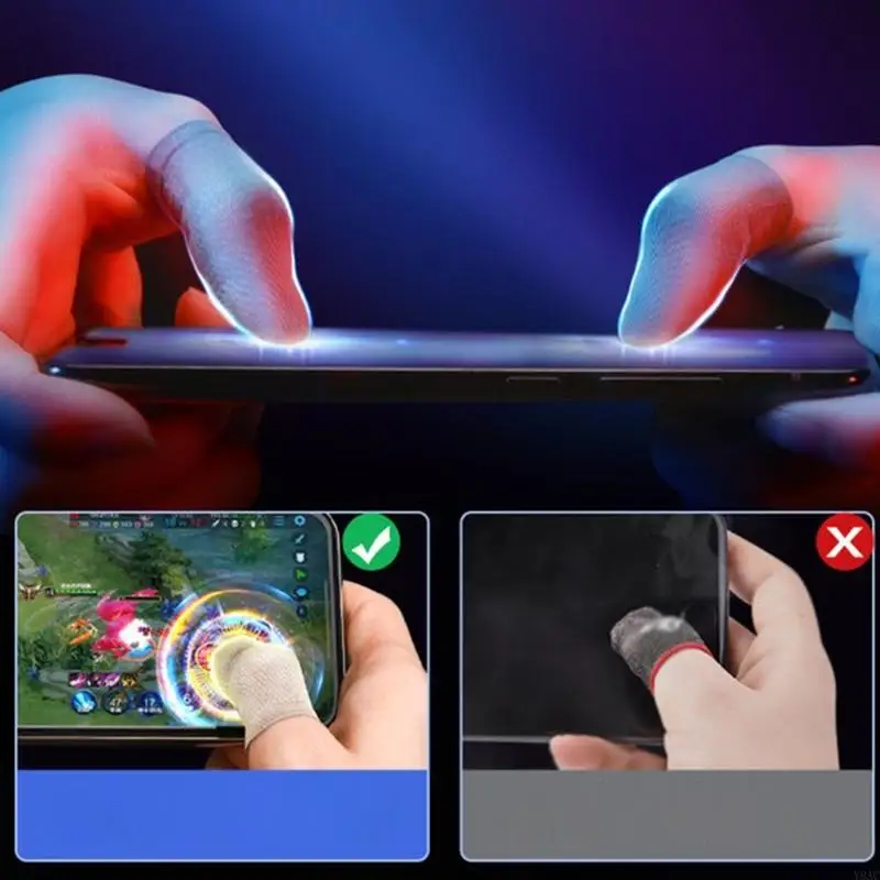 Y8AC 2PCS GAMING DIGH SLUVE TOQUECELCENDO PARA PARA DEPORME