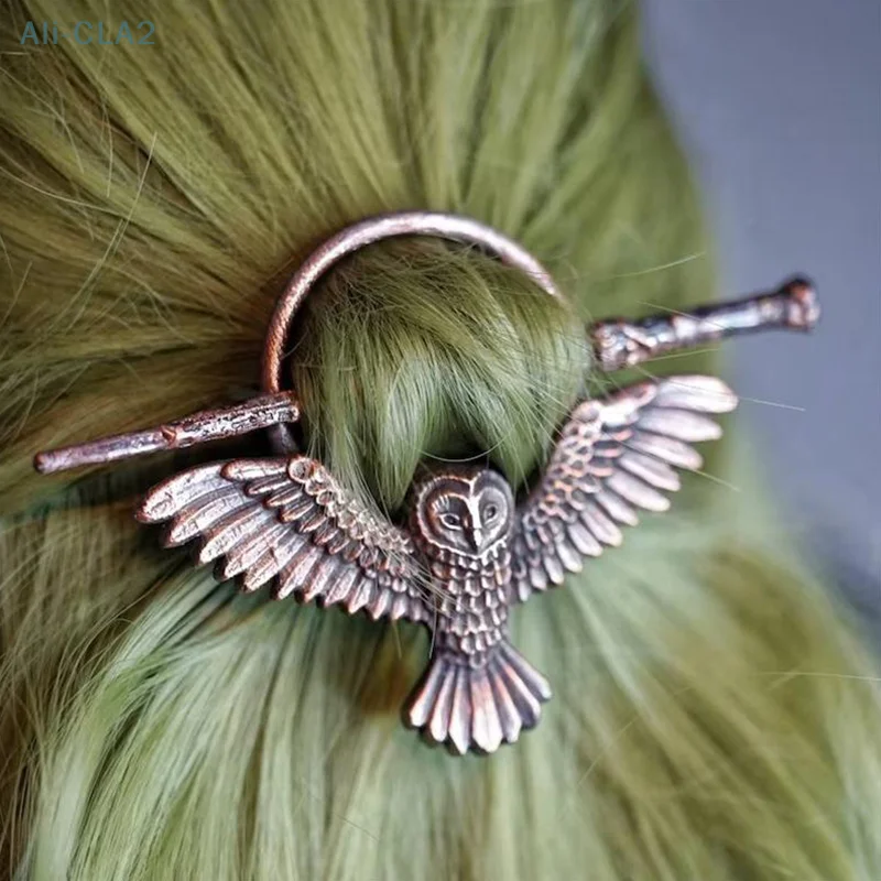 Vintage Gothic Hair Sticks For Women Personality Owl Hairchopsticks Viking Headwear Women Hair Accessories Hair Styling Tools