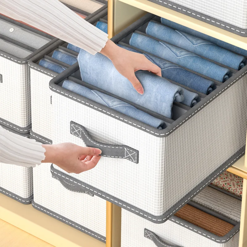 Fabric Clothes Storage Box Home Wardrobe Storage Large Capacity Drawer Type Clothes Storage Box Foldable Storage Box