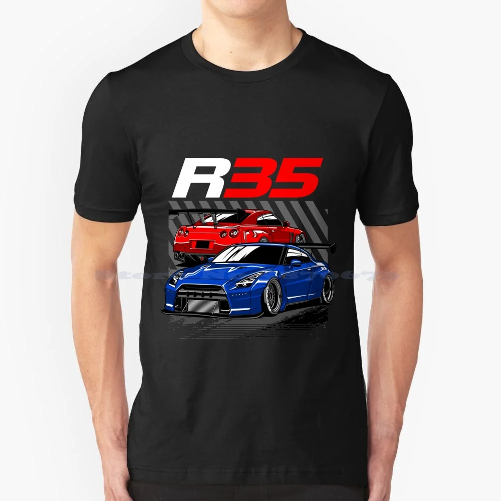 

Pandem R35 T Shirt 100% Cotton Tee Gtr R35 God Zilla Jdm Japan Racing Car Automotive Super Drift Drag King Stance Nismo