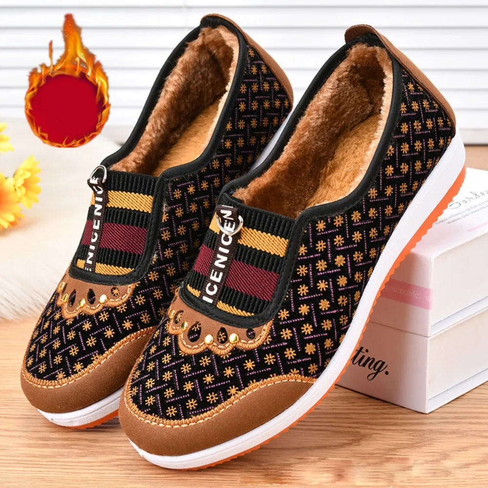 

Old Beijing Cloth Shoes Casual Round Mouth Casual Flat Shoes Flat Breathable Round Mouth Cloth Shoes Spring Autumn and Winter