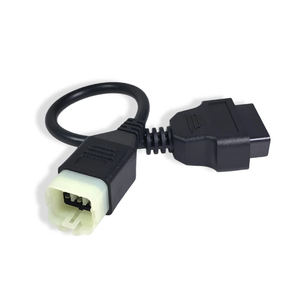 OBD2 Convert Cable for Kawasaki 6pin EFI Motorcycle Detector 6pin to OBD 16Pin Adapter Diagnostic Connector for Kawasaki