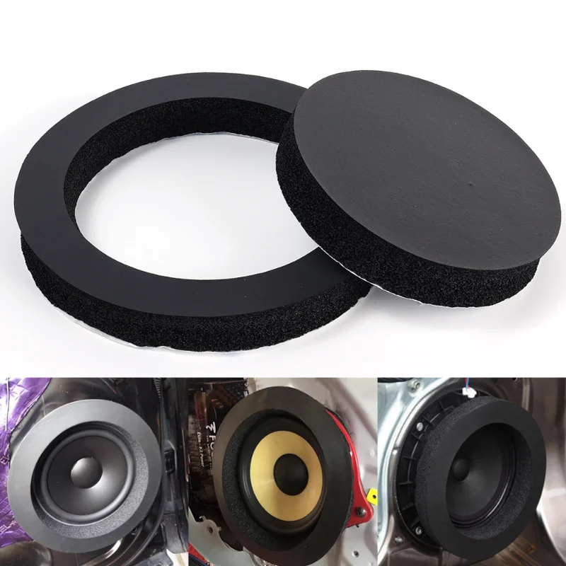 6.5 Inch Car Speaker Sponge Bass Door Trim Sound Insulation Cotton Sealed Soundproof Self Adhesive Ring Interior Accessories