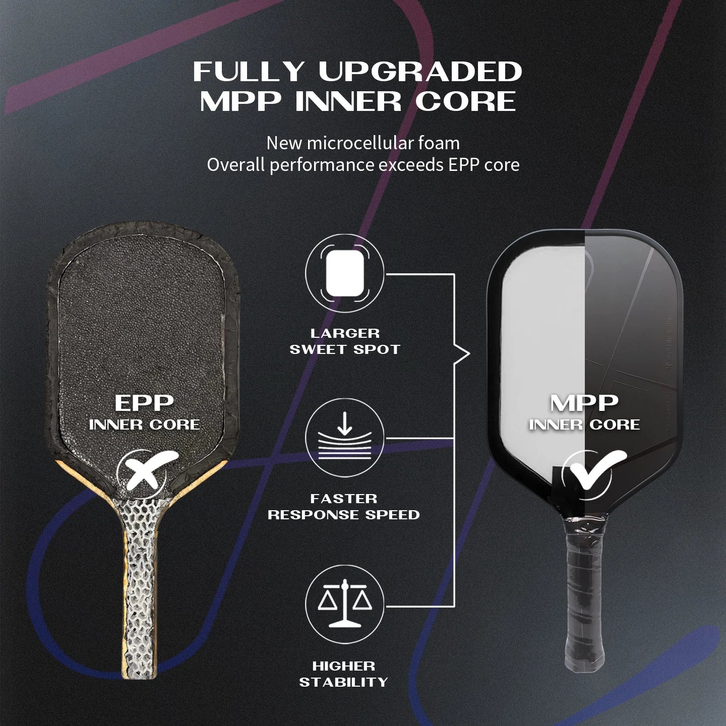 PRO4 Inferno MPP foam core Toray T700 Hot Press Carbon Fiber Pickleball Paddle Professional Balanced Popular Racket