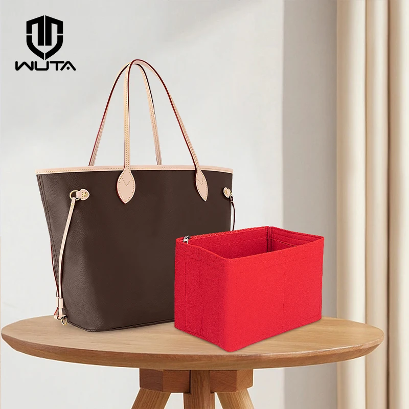 WUTA Inner Bags For LV Neverfull Felt Insert Bag Organizer Makeup Travel Purse Portable Cosmetic Storage Tote Bag Accessories