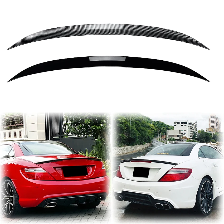 

2011 To 2020 For Mercedes Benz SLK R172 2 Door Coupe Car Rear Trunk Wing Spoiler Lip By High Quality ABS Gloss Black Body Kit