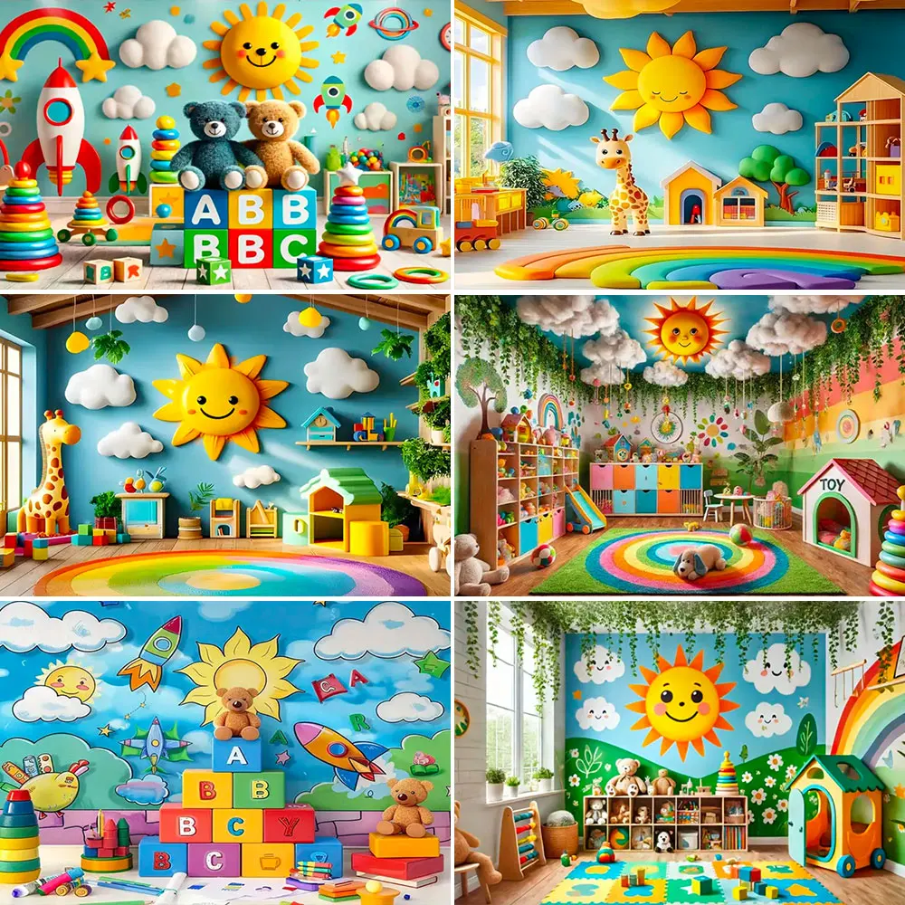 

Kindergarten School Age Return to School Graduation Season Campus Gathering Display Background Children Blackboard Pencil Photo