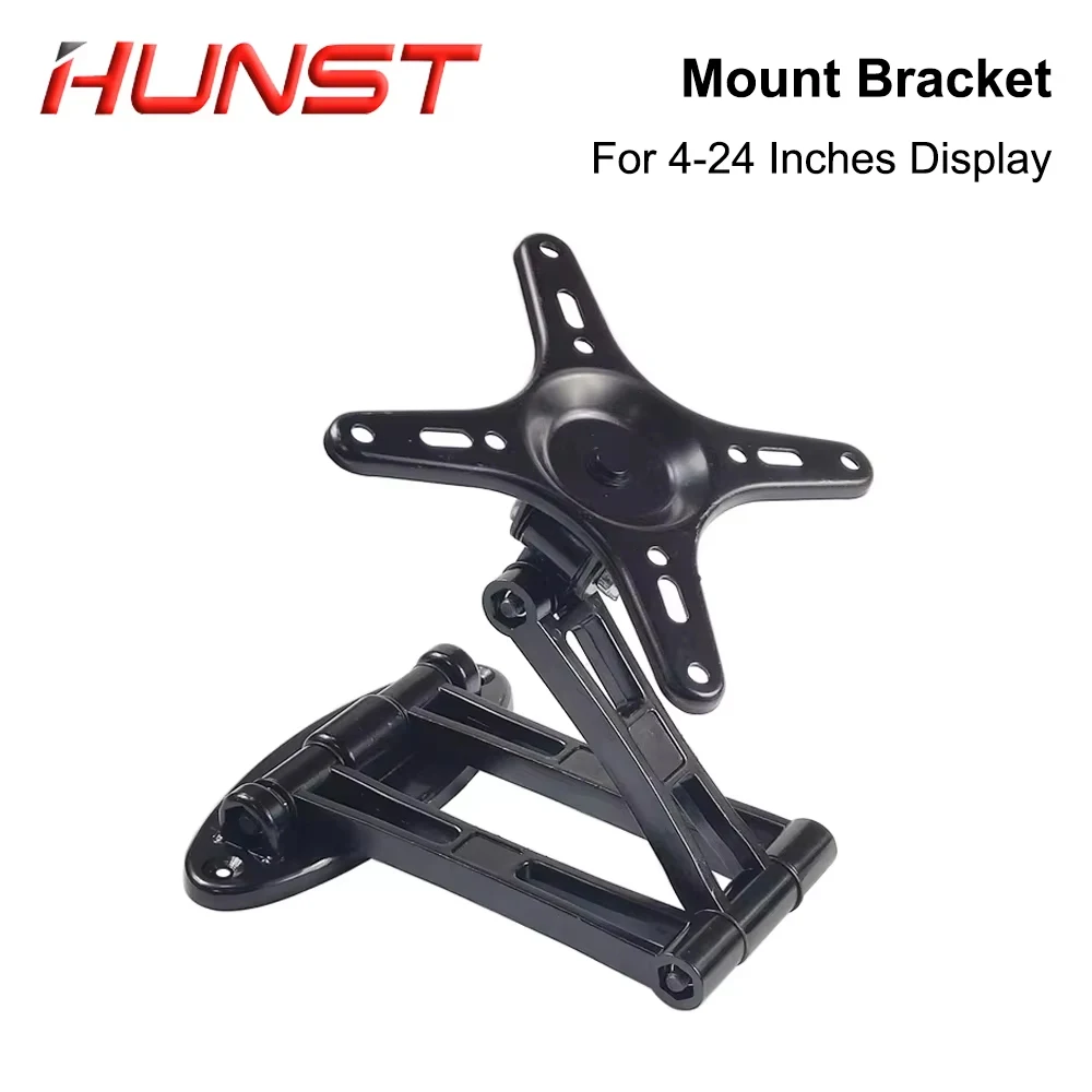 HUNST TV Display Mount Bracket Black 160*160mm for 4-24 Inches Display & Laser Marking Machine Monitor Stand