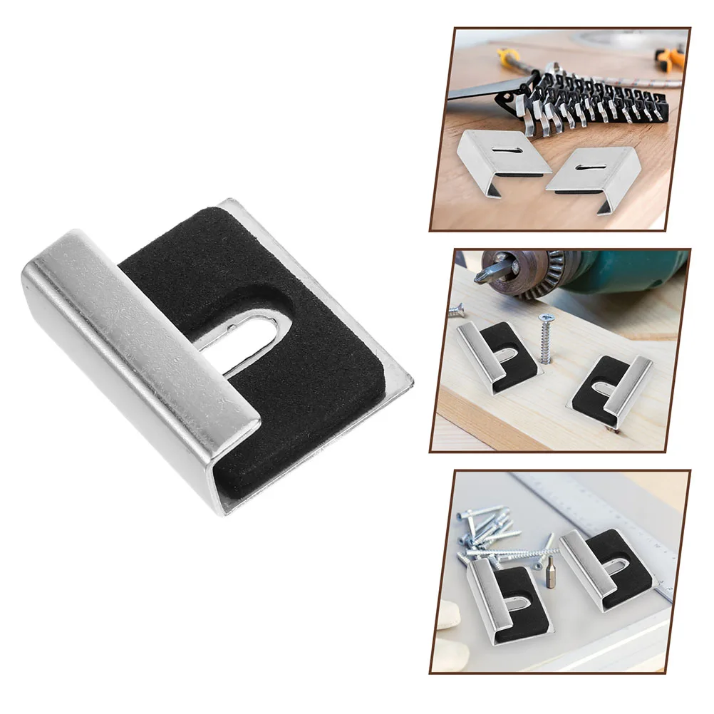 Staffe per supporto per specchio da 4 pezzi Argento Acciaio inossidabile 304 Hardware senza telaio resistente Montaggio a parete Ganci per piastrelle Bagno Soggiorno