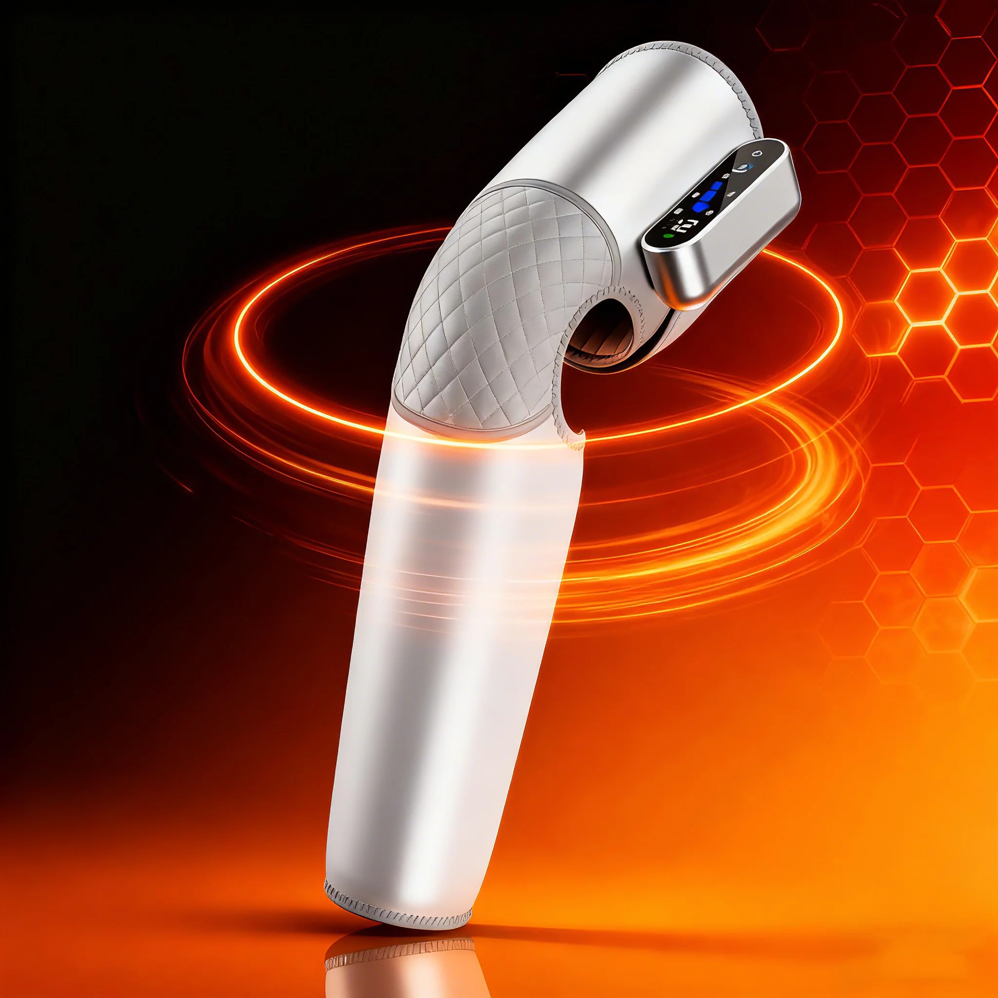 

Portable Cordless Leg Massager with Heat and Adjustable Compression, Travel-Friendly Circulation Device for Knees and Calves