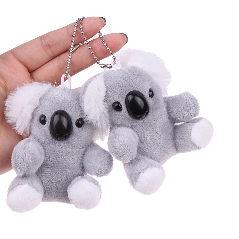 Small Gray Koala Plush Keychain Soft Stuffed Animal Pendant Backpack Decor Gift Toy