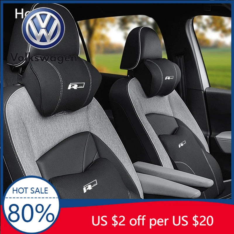 

Колпачки стержней клапанов, высококачественный подголовник автомобильного сиденья, поясничная подушка, аксессуары для интерьера для Volkswagen RLine Golf Tiguan Jetta Transport