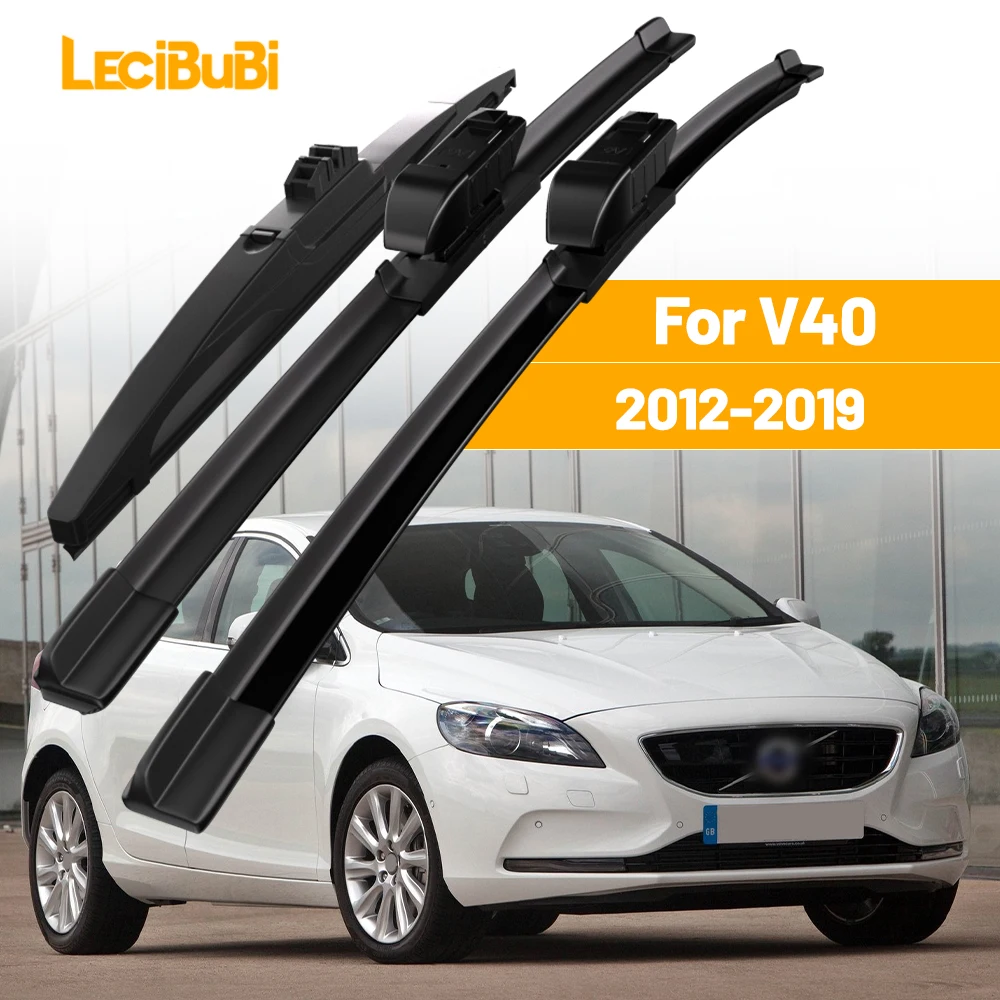 Para volvo v40 2012-2019 1 conjunto de lâminas de limpador de para-brisa dianteiro e traseiro 2013 2014 2015 2016 2017 2018 acessórios
