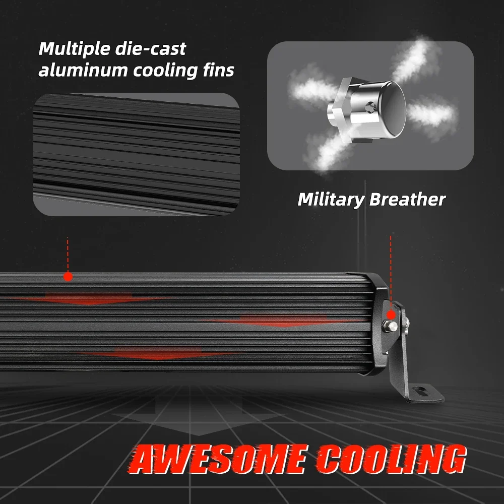 DOT E-marked R112 aprovou feixe de ponto offroad 4X4 42 barra de luzes de condução LED de 52 polegadas