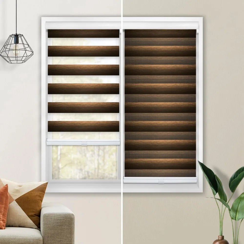 Tende per finestre Zebra senza fili - Tonalità personalizzate per finestre con opzioni a coda lunga