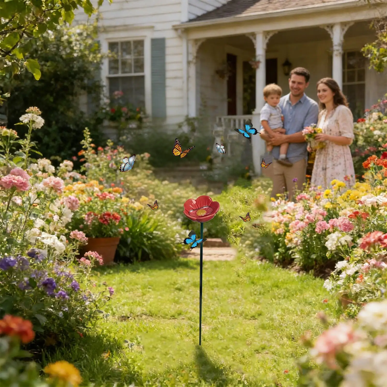 Bee Watering Cup Weatherproof Bee Watering Station Bee Butterfly Feeder For Backyard Terrace Patio Porch Deck Farm Outdoor