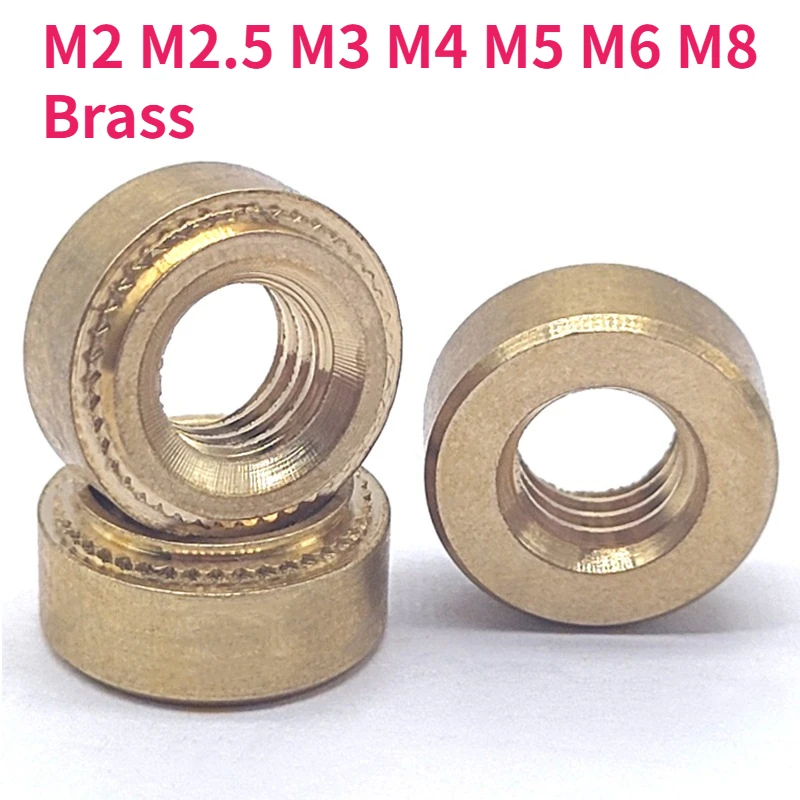 M2 M2.5 M3 M4 M5 M6 M8 H59 Brass CLC Self-Clinching Nut Press Insert Rivet Nut Nutsert Rivnut Slab 0.8-3.2mm