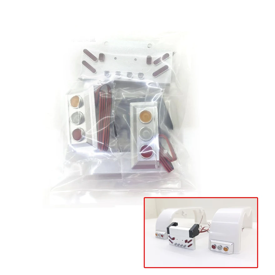 

DG RC Tail Lamp Taillight Led Accessories for DIY Tamiyaya 1/14 Remote Control Tractor Truck Car Model 56344 56301 Spare Parts