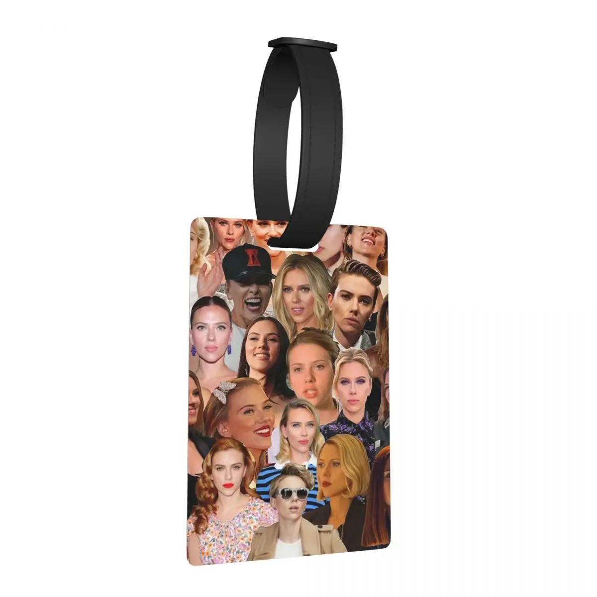 

Scarlett Johansson Photo Collage Luggage Tags Suitcase Accessories Portable Baggage Boarding Tag Label Holder ID Name Address
