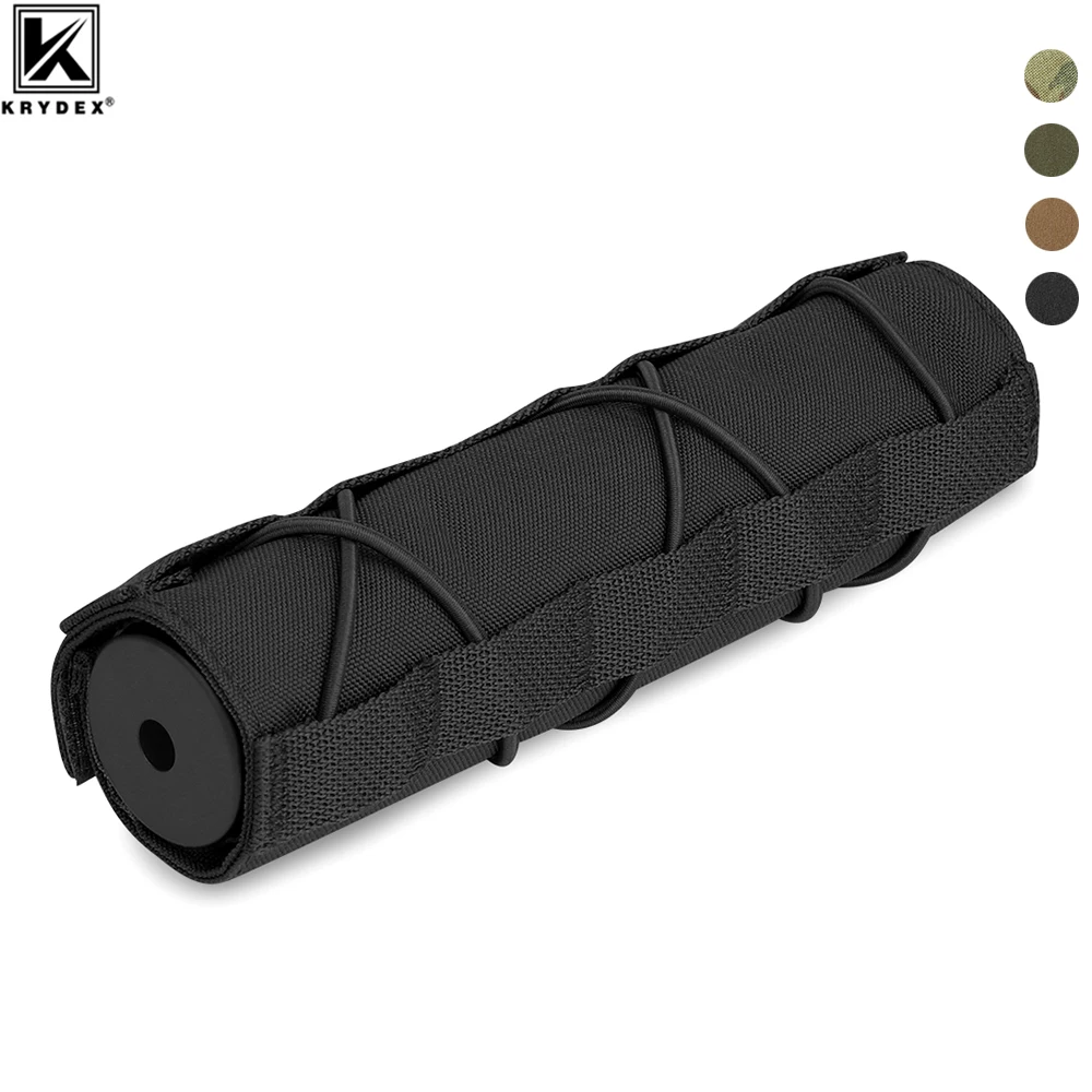 KRYDEX 22/18CM Tactical Airsoft Suppressor Cover Silencer Protector Cover Case Combat Hunting Shooting Accessories