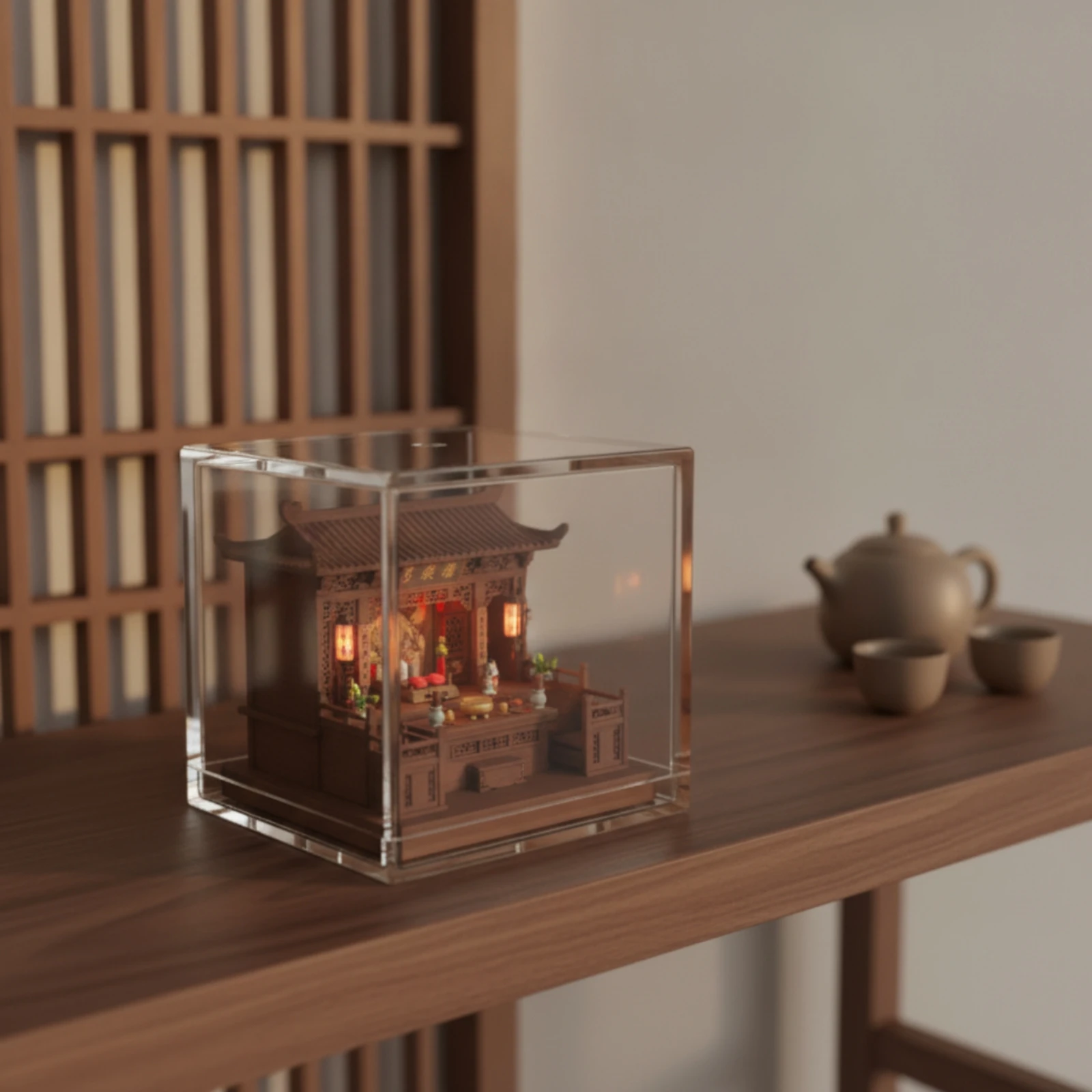 

Clear Acrylic Display Case Safeguarding Cube Display Case Diorama Dust Cover Decorative Dustproof Showcase High-Quality