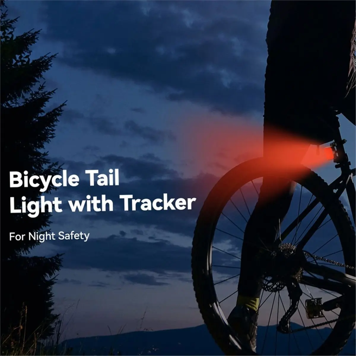B72ABG For MiTag Tracker Bike Tail Light Bluetooth Finder Locator Taillight Bracket Bicycle Scooter Night Light Mount