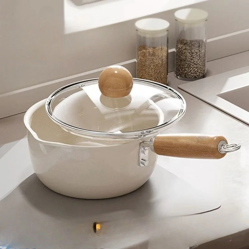 

Керамический горшок для молока с глазурью, сумка, горшок для прикорма, домашний горшок для горячего молока, горшок для лапши быстрого приготовления, универсальная плита, горшок с антипригарным покрытием