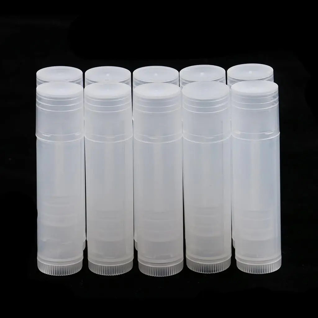Plastic Empty Makeup Container Lipstick Tube Secure Lid for Set of Cosmetics Bags and DIY Use