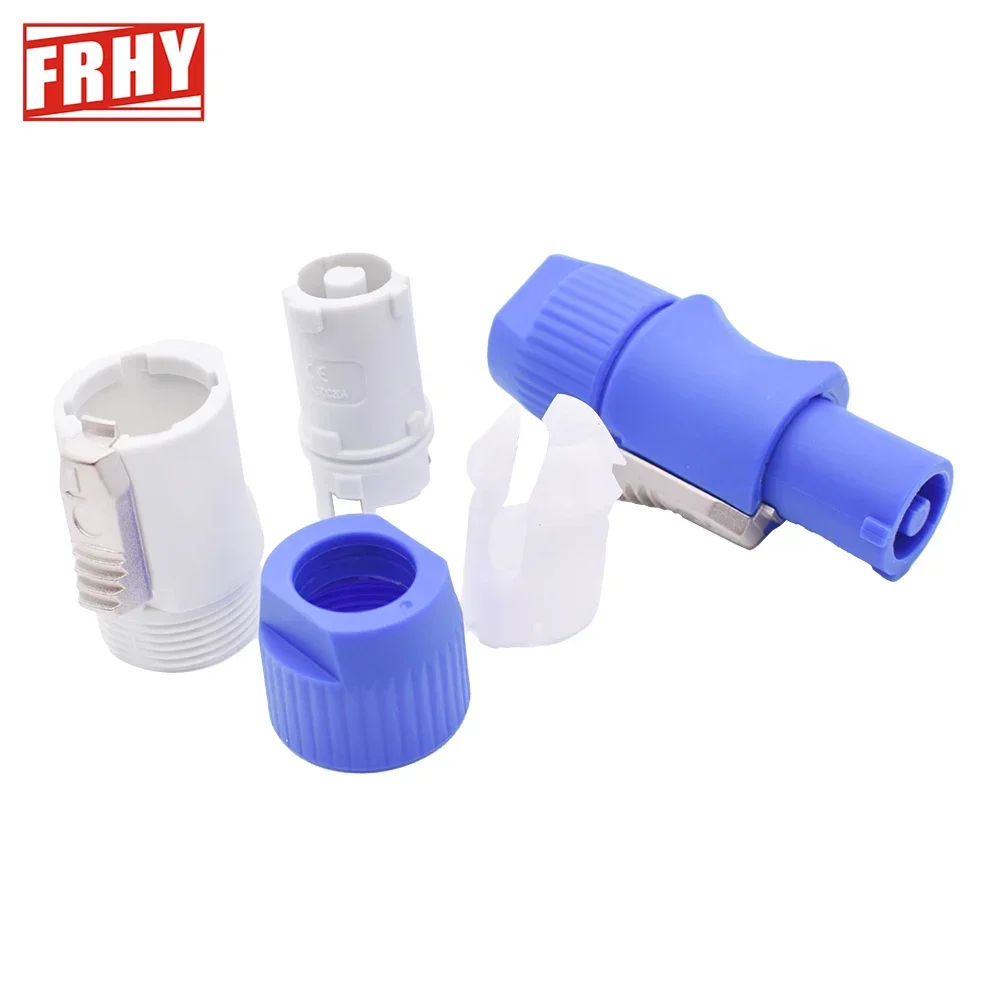 5PCS AC Powercon Male Plug Connector 3-Pin 20A/250V for Stage Lighting & LED Displays Compatible with NAC3FCA/NAC3FCB Series