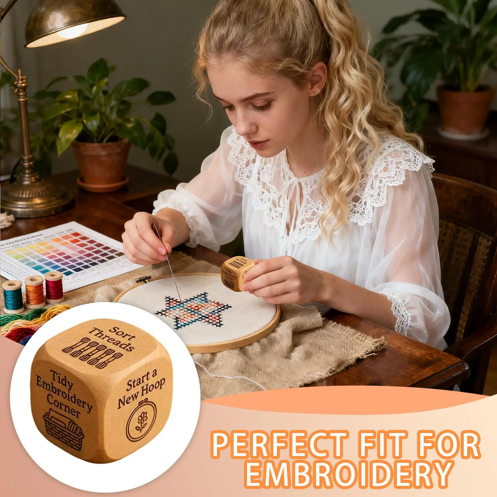 

Вышивальные кости ручной работы, 6-сторонний швейный инструмент, привязка на одеяло, задачи для шитья, кости для домашнего путешествия, мастерская, художественные работы, занятия